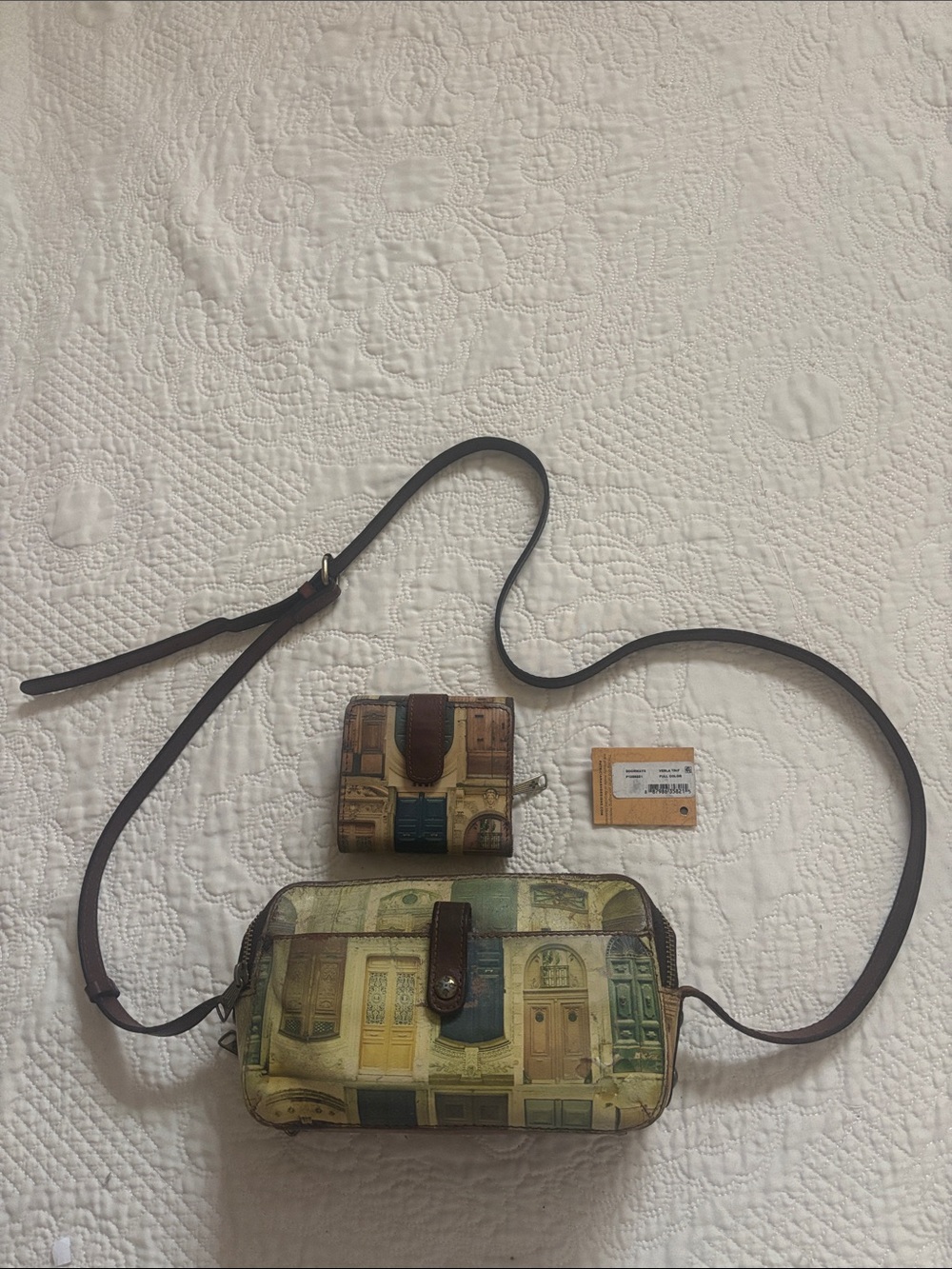 Patricia Nash leather doorways full color  Crossbody Bag & Wallet - Multicolor